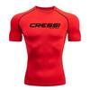 Camiseta de protección solar para surf de hombre, traje de buceo, protección contra erupciones, traje de baño, manga corta ajustada, natación, flotante, protección UV, traje de buceo