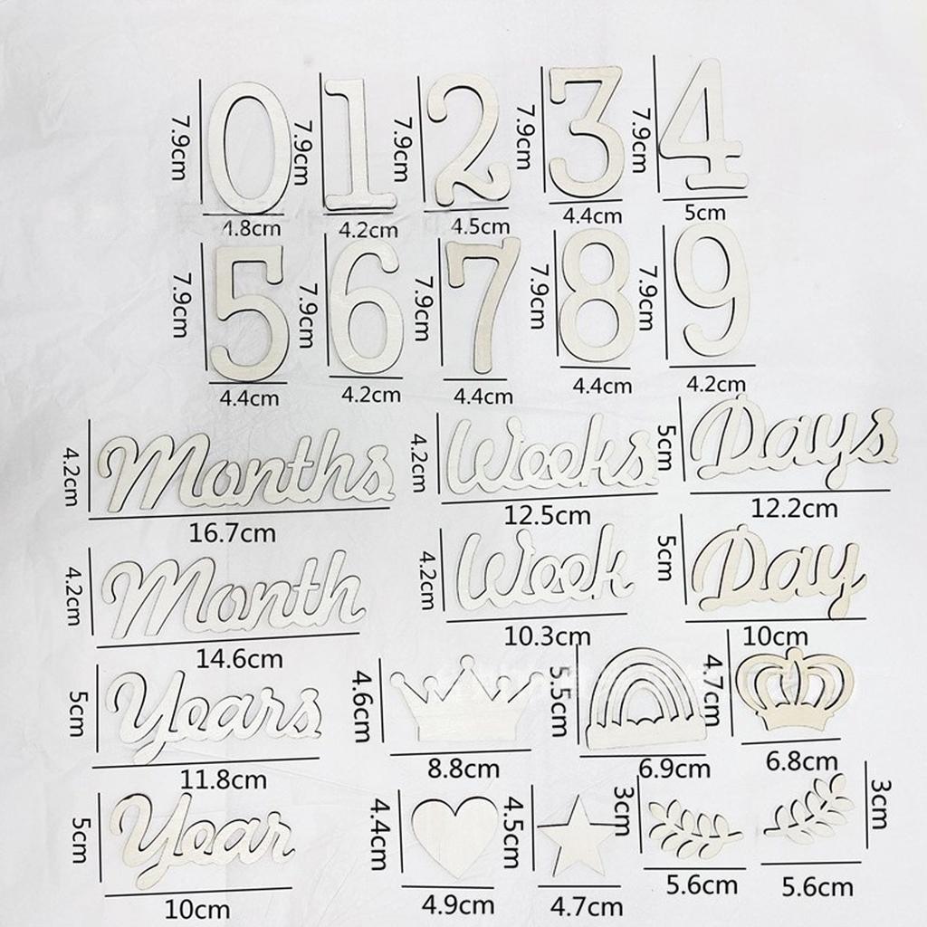 Natural Wood Milestone Blocks For Baby Photography Nursery Decor Eco Friendly Keepsake Growth Tracker