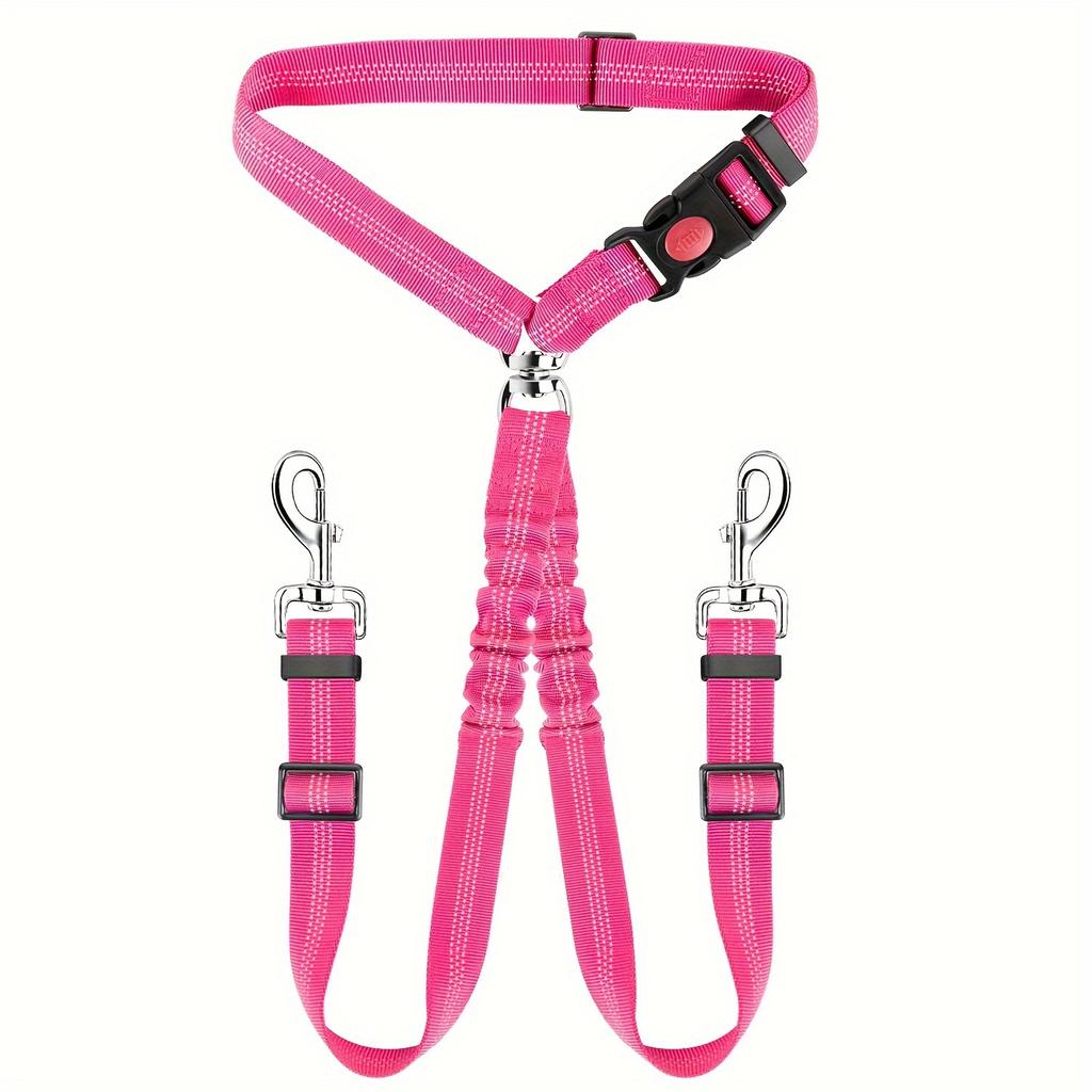 Bezpečnostní pás pro domácí mazlíčky pro psy Potřeby pro psy Pes pro kočky do auta Pevný tlumič řetězu pro psy Trakční bezpečnostní lano do auta Jeden pás Dva Vodítko pro psa