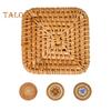 Dinner Pad Lightweight Wide Application Eco-friendly Unique Round Shape Visual Effect Cup Coaster for Restaurant