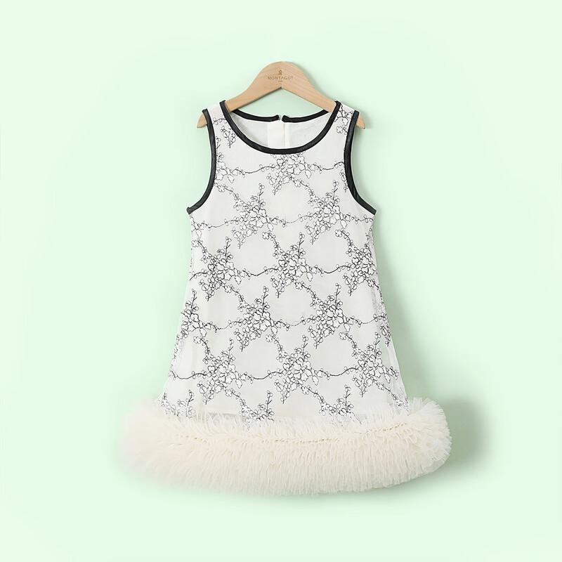 Montagut Girls  Chinese Style Embroidered Gauze Dress 120
