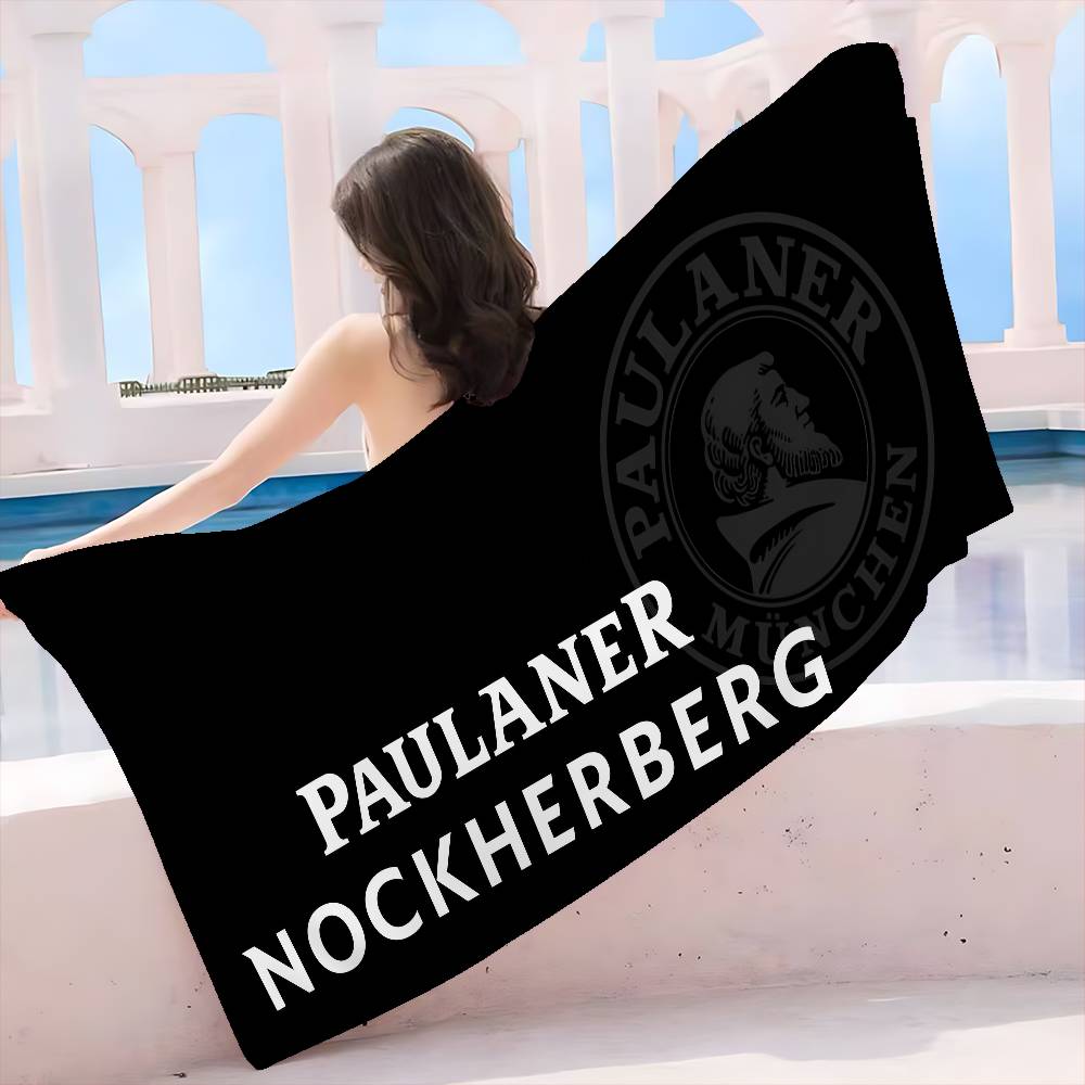 Deutsches Bier p-Paulaners Mikrofaserdecke Schnelltrocknende Strandtücher Übergröße Druck Super Saugfähige Poolhandtuchdecke
