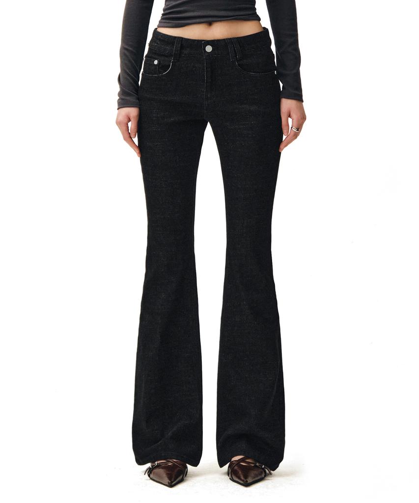 Deketeuumeon Signature Slim Low Rise Flared Jeans Dcwpt006Black