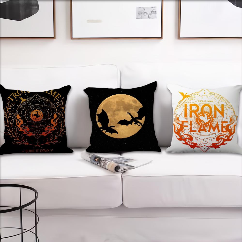 Books F-Fourth Wing Iron F-Flame Funny Cushion Cover Pillow Cover Decoration Room Home Sofa Living Office Car Nordic Simplicity