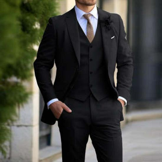 Men`s Cross-Border E-commerce Three-Piece Suit for