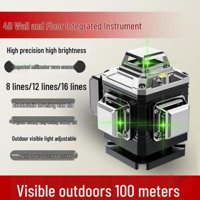 High-Precision 16-Line Green Laser Level Projector for Wall and Floor with Auto-Leveling