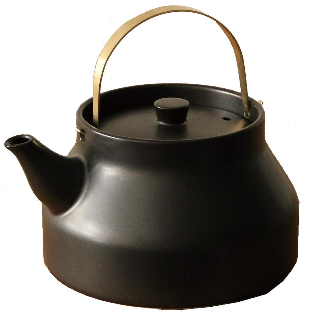 Kamoshika Tool Shop Ceramic Kettle (Black or-60-1252)