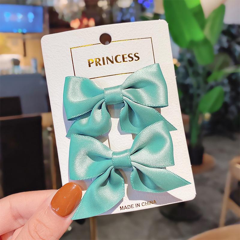 

2 шт./компл. Однотонные заколки-банты для волос для девочек, милое украшение для волос, детские заколки-невидимки, заколки-автоматы, зажимы для волос, детские модные аксессуары для волос