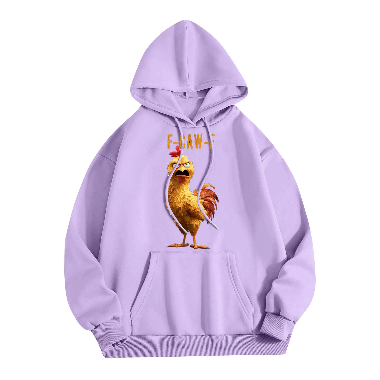 

Women s Round Neck Long Sleeve Casual Printed Top Hooded Sweatshirt S