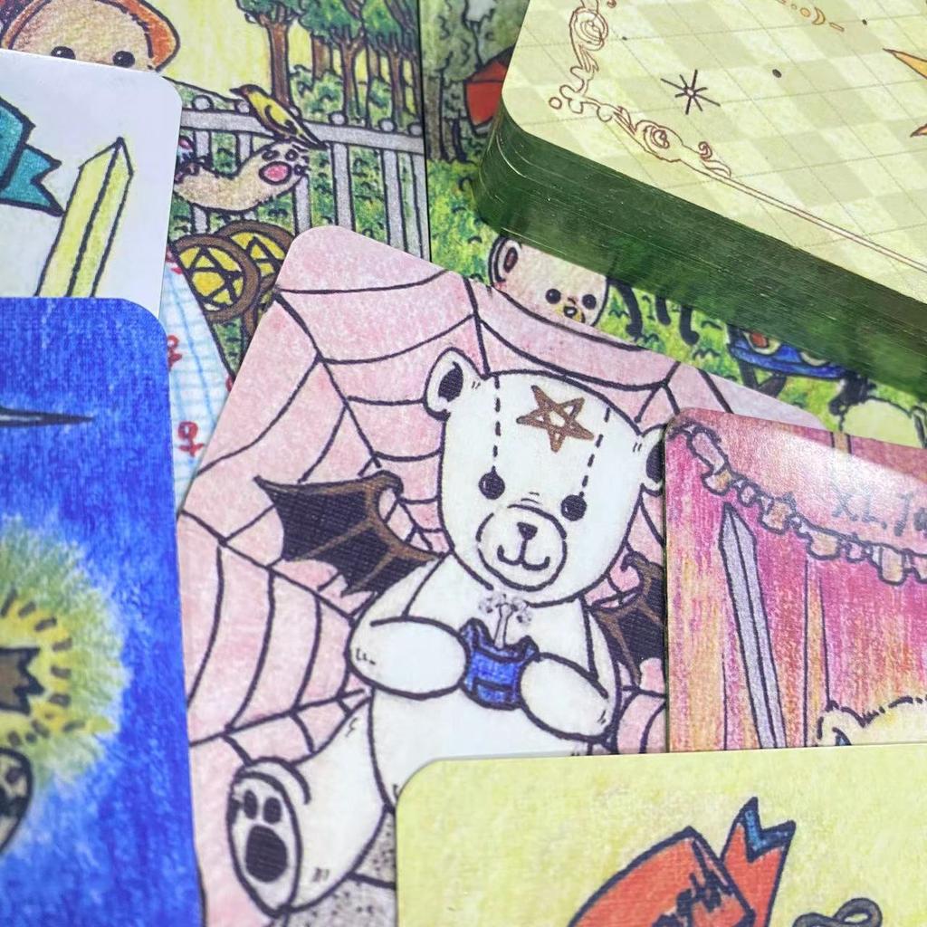 10.3x6cm Muppet Bear Tarot Gilded Green