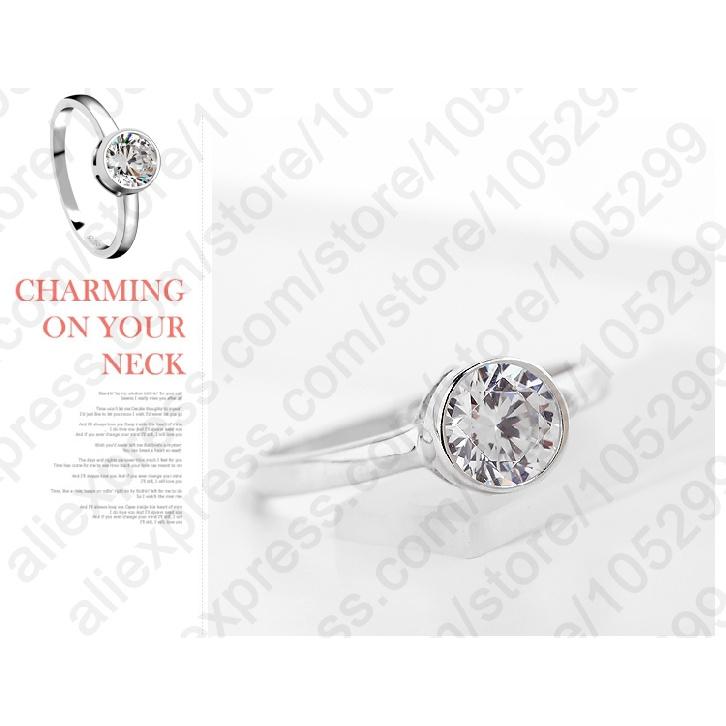 New 925 Sterling Silver Jewelry Charm Woman Wedding Stone High Quality Crystal CZ Classic Ring Fast Shipping