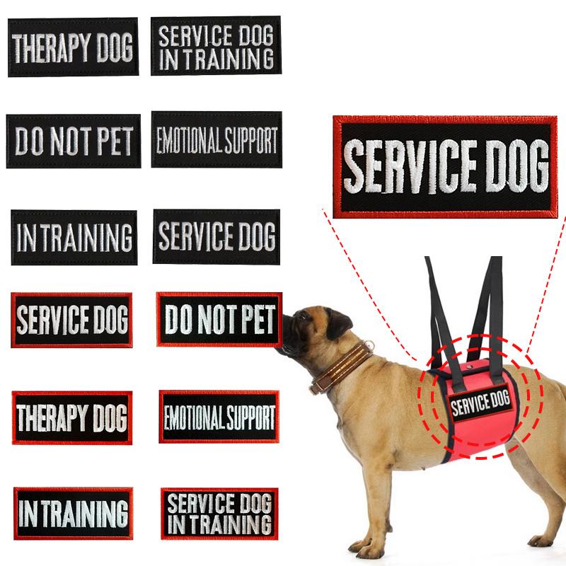 Pet Velcro Carrier Letter Embroidery Conspicuous Notice Badge Dog Supplies Decor