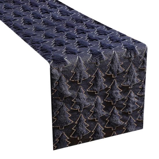 Christmas Table Runner 3D Xmas Tree Table Runner Thickened Sequin Tablecloth for Holiday Home Farmhouse Dining Table Decor