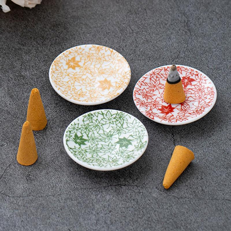 Ceramic Cone Incense Tray Cone Insences Burner Holder Home Ornament Holder Decorations Candle Holder Tower Incense Tray