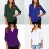 Stylish Women's Casual Long Sleeve V-neck T-shirt Pullover Tunic Blouse Options