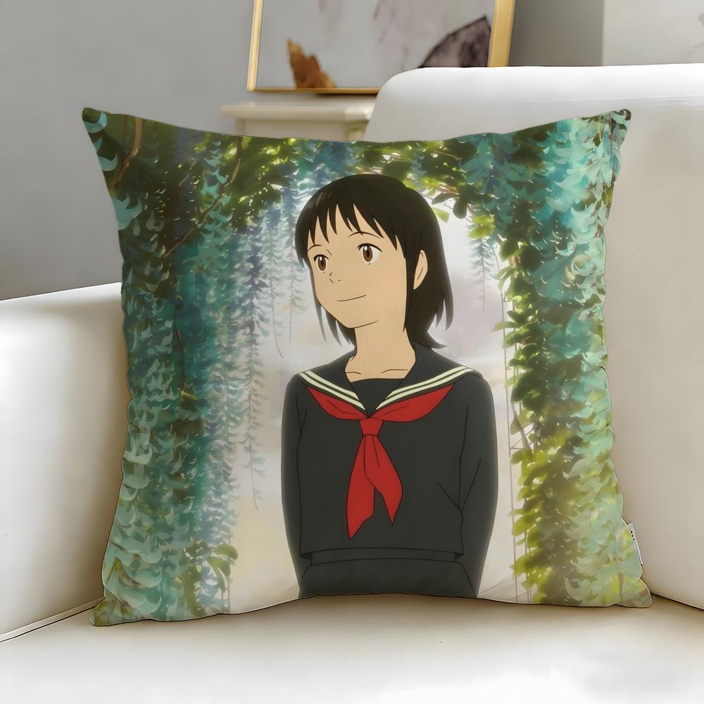 scifi anime MIRAI Cushion Cover Soft  EasyWash Pillow Case  Versatile for Couch Bed Travel and Office