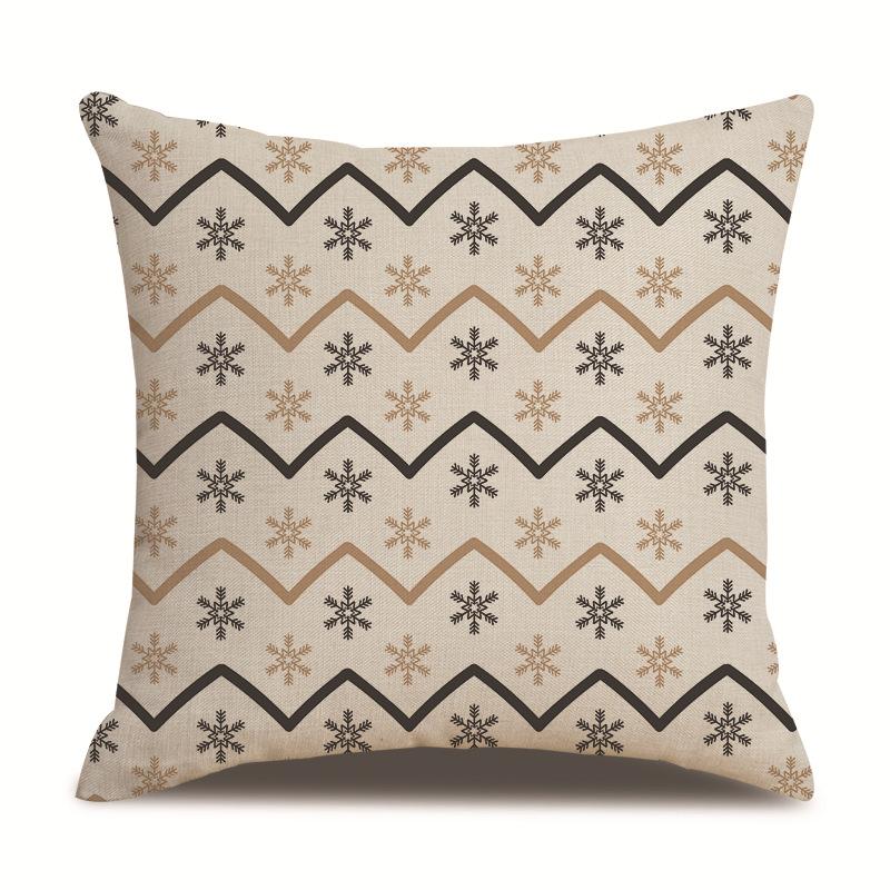 Christmas Single-sided Pillowcase Living Room Linen Car Pillowcase Sofa Pillowcase Bedside Cushion Cover