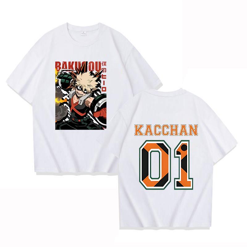 Hot Anime Bakugou Katsuki 01 Graphic T Shirt Women's Men's Fashion T-shirts Short Sleeve Shirts Summer T-shirts Plus Size Tops