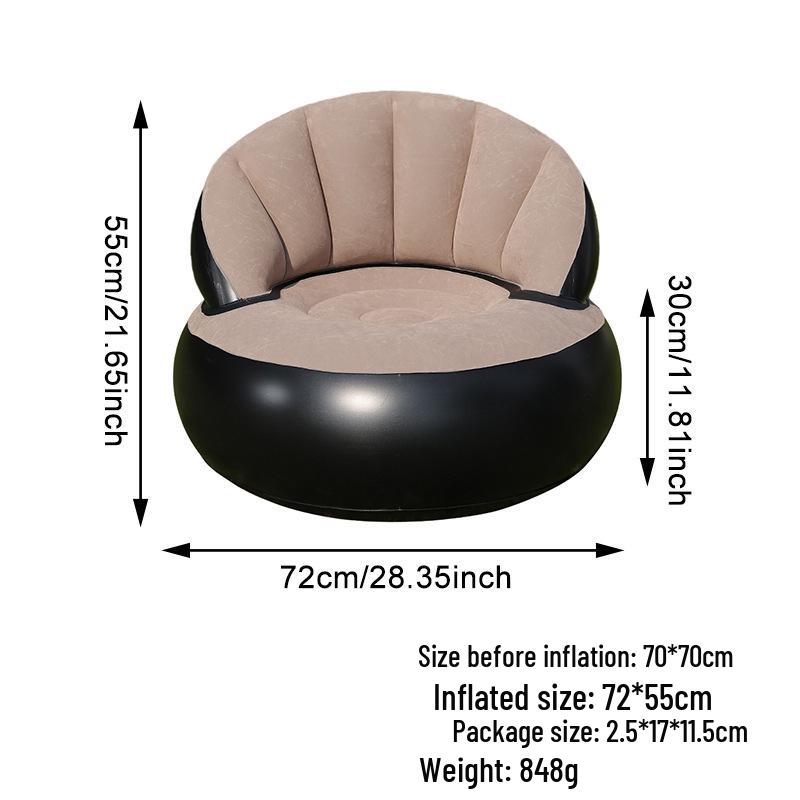 Inflatable Flocking Lazy Sofa Seat for Living Room