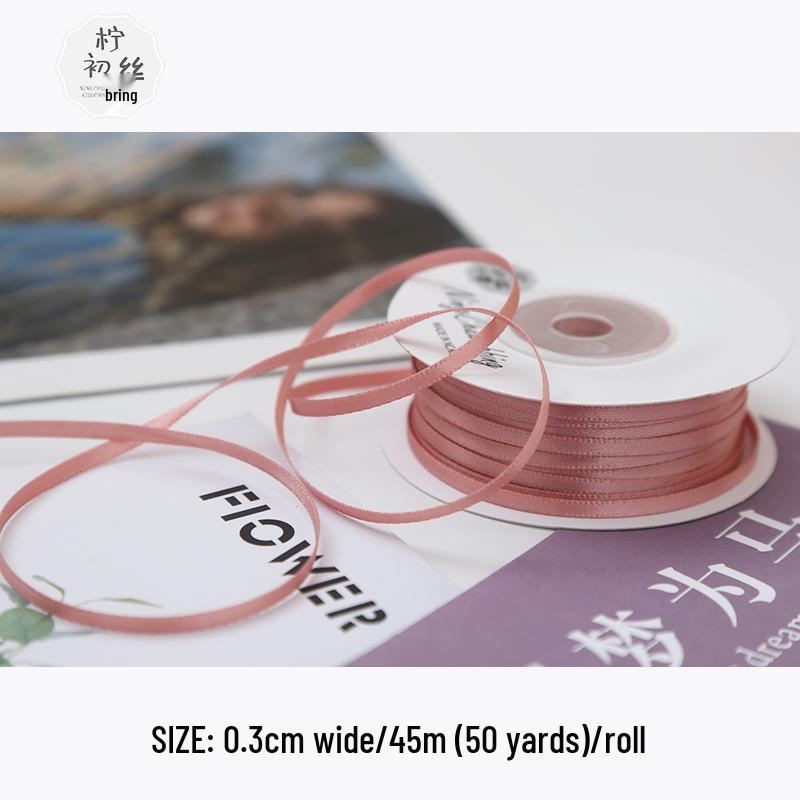 3mm Premium Double-Sided Satin Polyester Ribbon for Wedding Bows and Gift Packaging