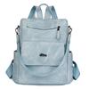 PU Solid Color 2024 New Product Backpack Zipper Soft Handle External Frame Casual Student Backpack Resin Mesh Designer Bag