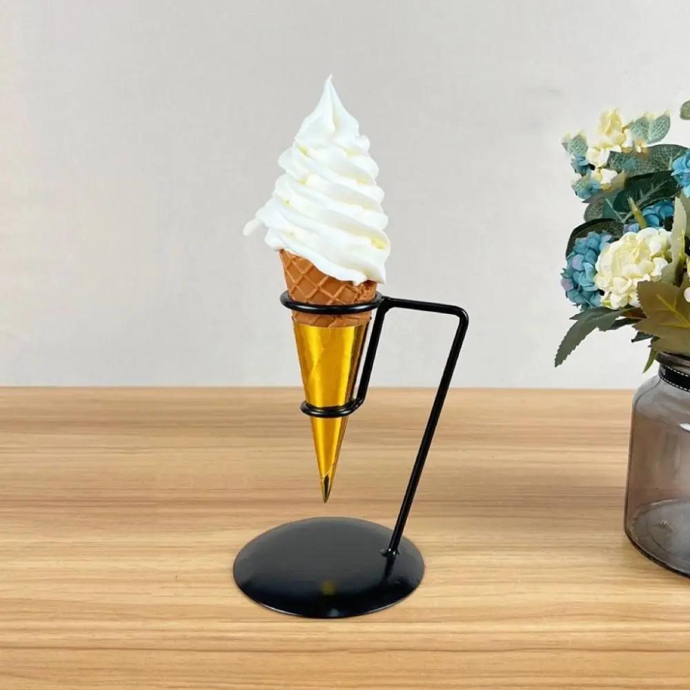 Langlebiger Eisen-Eiscremehalter Ausstellungsständer Eiscreme-Süßwaffelhalter Süßwaffel-Eisbecher-Dessertständer Küche