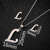 English Letter Necklace & Earring Set: Fashionable Jewelry for Women