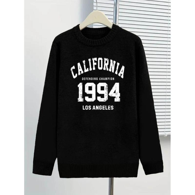 

Sweater, Distressed Design, Solid Color, Cotton Blend, Streetwear Casual Style XXL чёрный