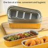 30/50Pcs Reusable Mini Bread Packing Foil Box Rectangle Cupcake baking Tray  Dessert