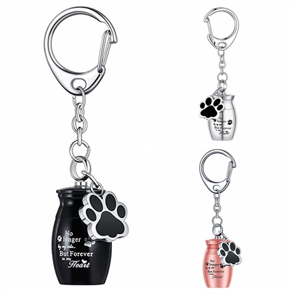 Dog Cat Ashes Dog Ashes Keepsake Paw Print Pet Urns Keyring Pet Urns Keychain Cremation Jewelry