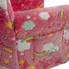 Children's Sofa, Kids Couch with Carrying Handle and Side Pockets, Kids Foam Chair, Toddler Armchair, Lightweight Kids Sofa Chair, Pink Rainbow