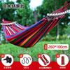 Portable Outdoor Hammock Kids Adults Durable Canvas Fabric With Anti-Roll Design Camping Hiking Garden Relaxation
