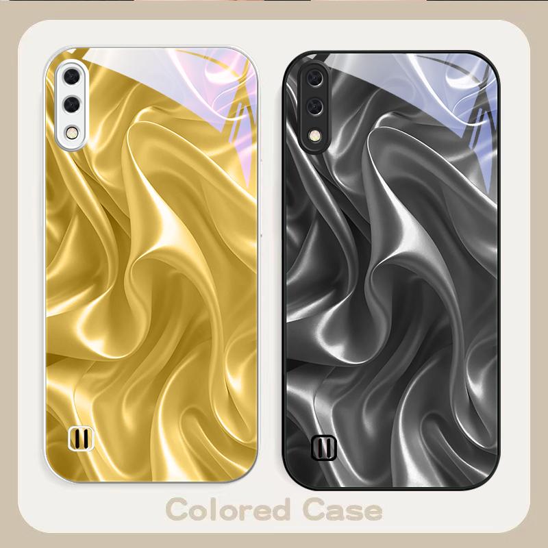 The Golden Silk of Waves For Samsung A01 02 A03 Core 04 05 06 10 12 A13 14 5G 15 16 M02 12 Note 8 9 10 20 Glass Ultra Phone Case
