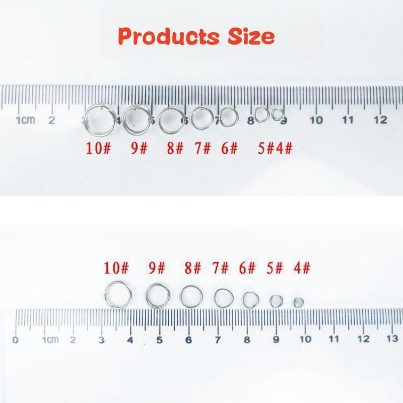 400/500 szt. Kółka łącznikowe wędkarskie 4-10mm Crank Przynęta twarda Agrafka Wzmocnione Podwójna pętla Rozwierane Karpiowe Przynęta Wędkarska Akcesoria Pesca