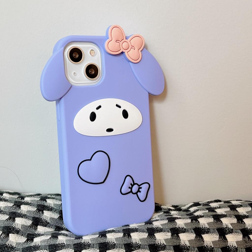 Bubble Phone Case for iPhone11 12 Pro Max Mini XR X XS 7 8 6 Plus SE 2020 3D Cartoon Dog Silicone Case For Girls