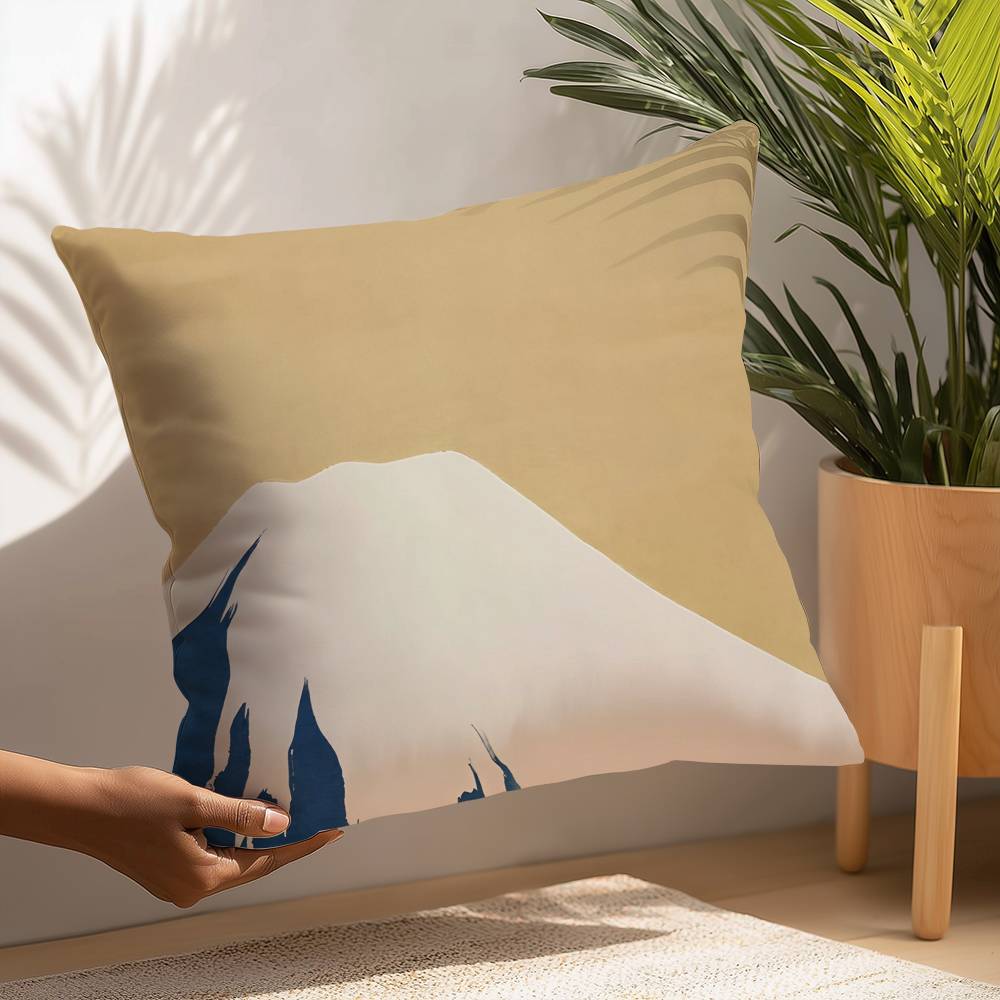 Japanese Artist Exhibition Pillow Case Plush Fabric Soft Pillowcase Double Sided Print Cushion Cover Household Gifts