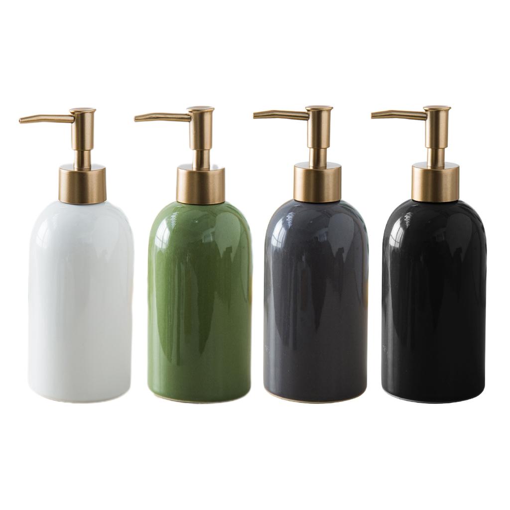 Stylish Lotion Bottle Ceramic Hand Sanitizer Bottle Press Dispenser Rust Free Shampoo Shower Gel Press Bottle