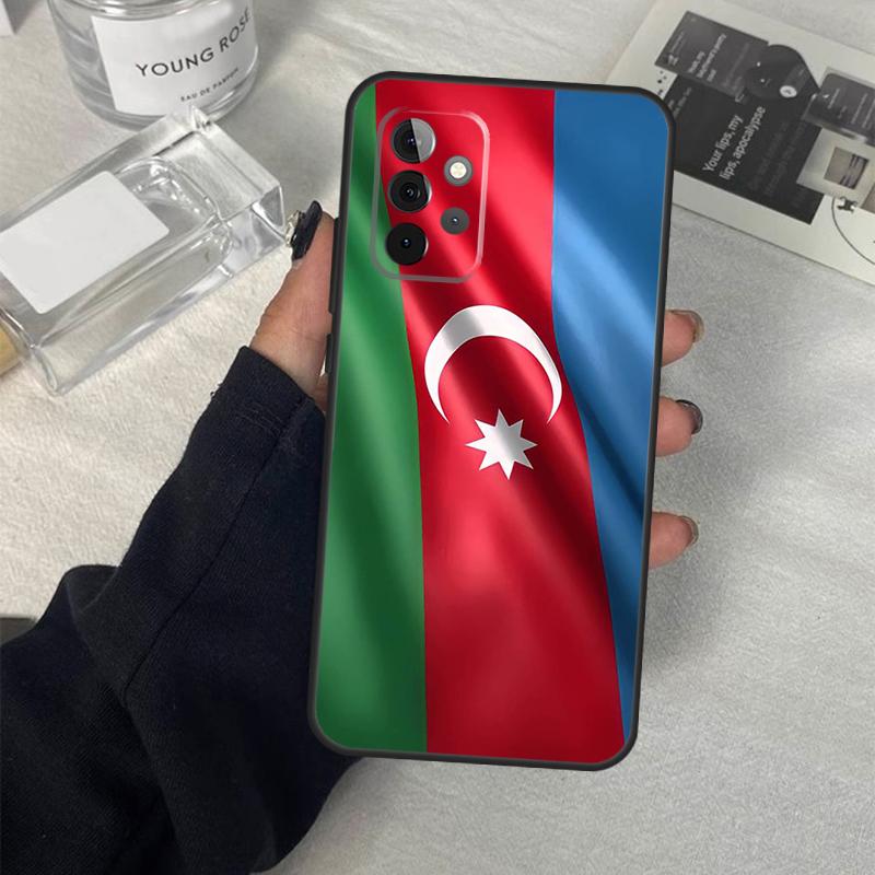 Azerbaijan Flag Phone Case For Samsung Galaxy A34 A54 A14 A13 A23 A33 A53 A73 A52 A42 A32 A22 A12 A51 A71