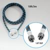 SAGUD Airbrush Hose 10ft 3m Nylon Braided Air Hose 1/8"Size with Adapter on Both Ends 1/8"Male to 1/4"Female for Most Airbrush Kits
