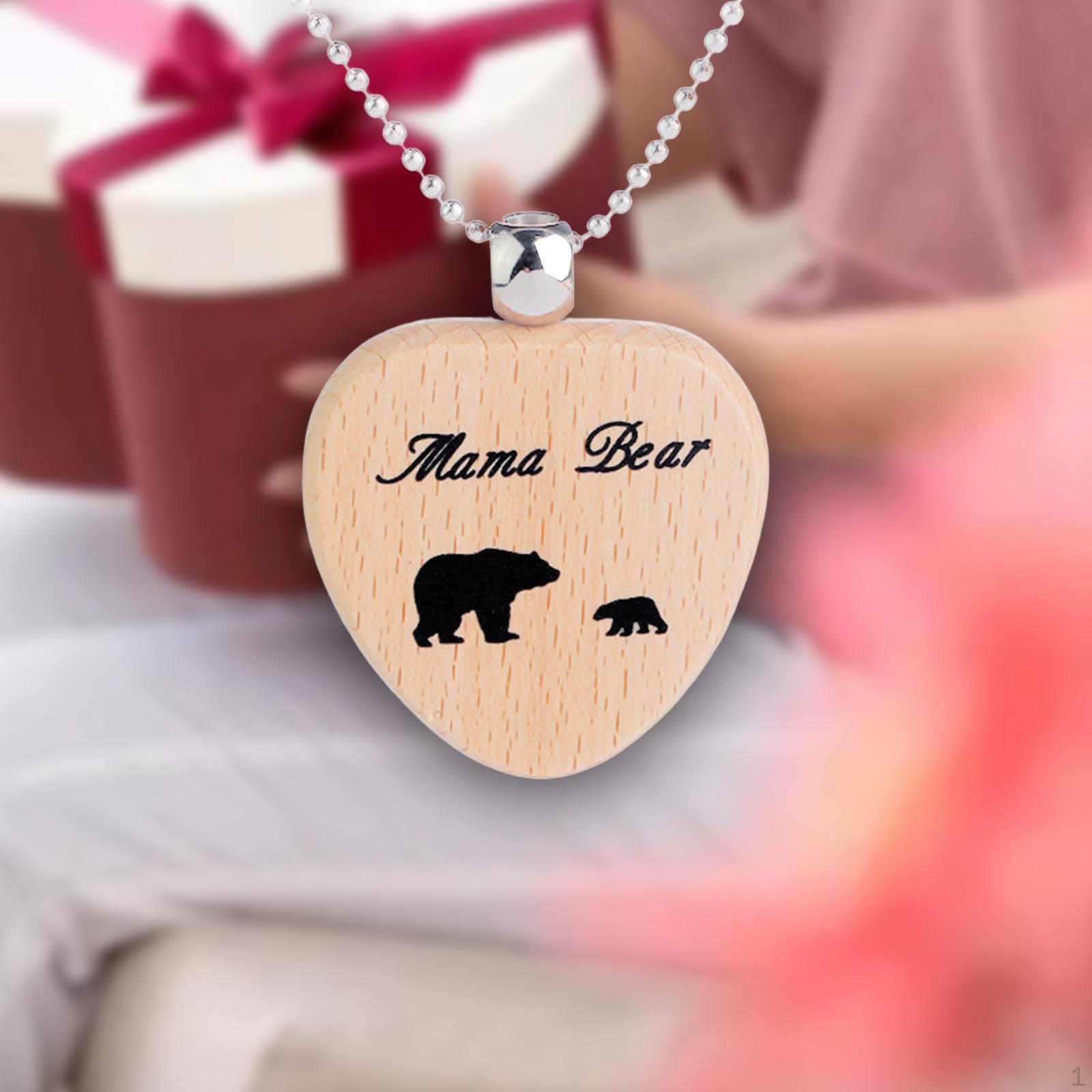 

Ожерелье на День матери, ювелирные изделия, женская подвеска для мамы, подарки на свадьбу, праздник 1 Small Bear