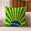 BBrazil FFlag Cotton Linen Square Pillow Covers Home Decor Gifts