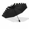 1pc Spiral Pattern Automatic Folding Umbrella - Compact 8-Rib Design, Durable Plastic & Iron, Lightweight for Outdoor Daily Use101