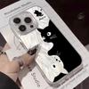 Artistic Embracing Black Cat Phone Case for Apple iphone 16 15 14 7 8 Plus 13 Pro Max 16e SE 2022 X XS Shell Silicone Back Cover