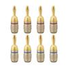 LCYOUTH Pure Copper Banana 24K Gold for Speaker Set of 8 Plugs, Plated, Cables,