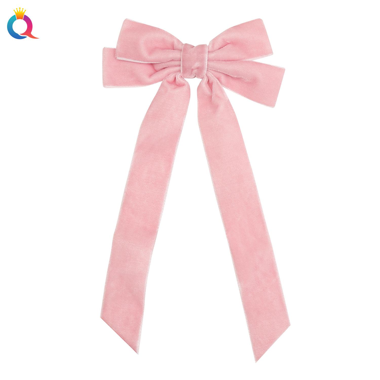 

Трендовые бархатные заколки-банты для волос для женщин, детей, девочек, заколки-клипсы, заколки-автоматы, аксессуары, заколка для волос, головной убор, украшение 11x20 cm