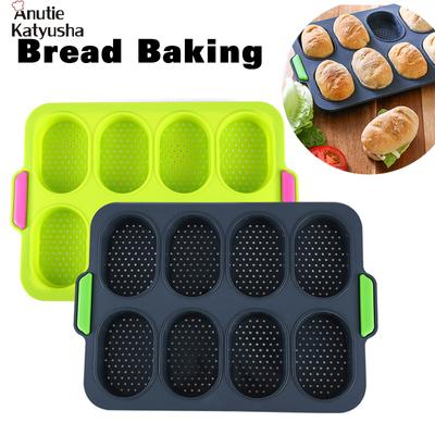Silicone Baking Cake Mold Food Grade Silicone Baking Pan Non-stick Bottom Tray Kitchen Baking Tools French Bread Tool