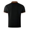 Men's Color Blocked Stand Up Collar 1/4 Zip Up Shirt  Men's Casual And Comfortable Short Sleeved Shirt
