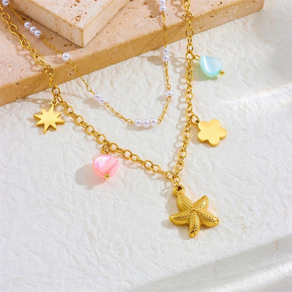 Vintage Eyes of Demon Necklace Delicate Multilayer Pearl Necklace  Streetwear