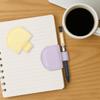 New Magnetic Pen Loop Holder PU Leather Anti-lost Pen Clip Solid Color Multi-functional Bookmark Stationery Supplies