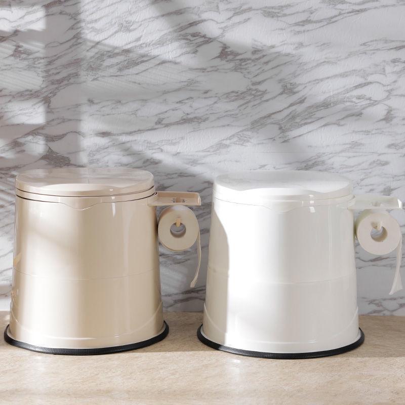 Portable Bidet Chair for Elderly and Pregnant Women - Plastic Mobile Toilet Spittoon for Home Use